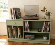 Sage Green Record Player Stand