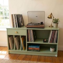 Sage Green Record Player Stand