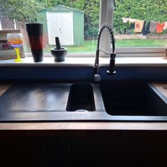 Kitchen sink and tap