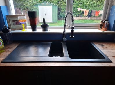 Kitchen sink and tap