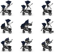 Uppababy Vista Double Buggy and Piggyback Board