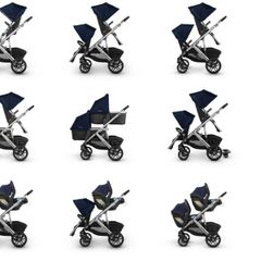 Uppababy Vista Double Buggy and Piggyback Board