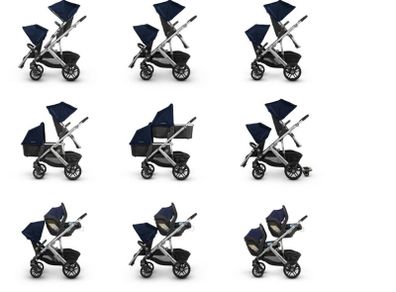Uppababy Vista Double Buggy and Piggyback Board