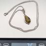Vintage 925 Sterling Silver & Natural Green Amber Necklace Image 9