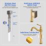 Antique Brass Vintage Retro Tall Tap for Bathroom Basin, High Rise Bathroom Sink Mixer Tap with 360 Swivel Spout, Brass Construction Basin Mixer Tap, Cloakroom Classic Countertop Image 6
