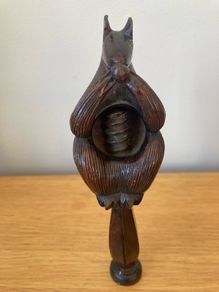 Antique Carved Squirrel Nut Cracker
