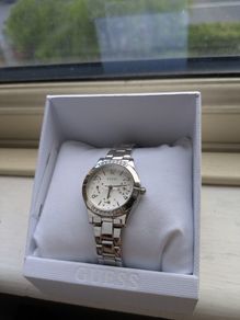 Women's silver Guess watch