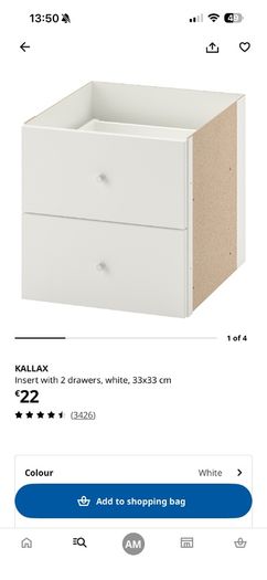 IKEA KALLAX Unit with Inserts