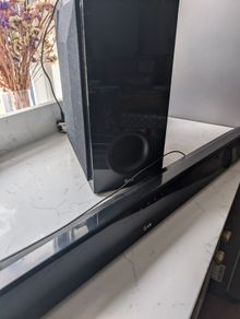 LG sound bar and LG wireless subwoofer