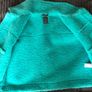 Primark size L turquoise faux leather shearling jacket Image 9