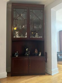 Tall corner display cabinet