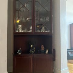 Tall corner display cabinet