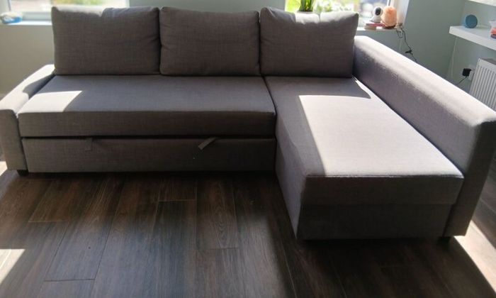 IKEA corner couch. Converts to double bed