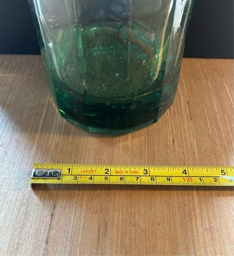 Chunky Green Panel Glass Pasta Jar