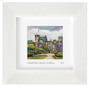 Malahide Castle, Dublin, STOCKING FILLER, mini framed print by artist Helen Mathews
