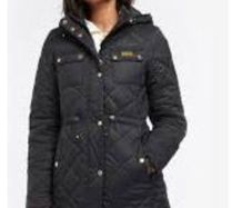 Barbour black quilted coat