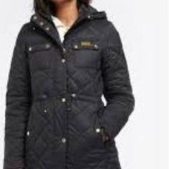 Barbour black quilted coat
