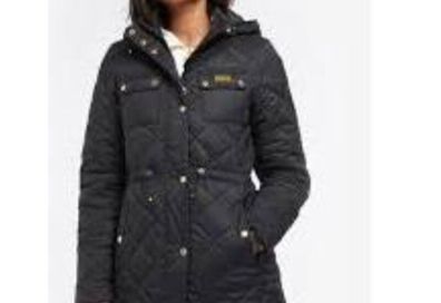 Barbour black quilted coat