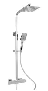 Cube Plus Thermostatic Rain Shower with Diverter