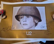 U2 official unreleased Litho signed by Bono, Edge and Adam
