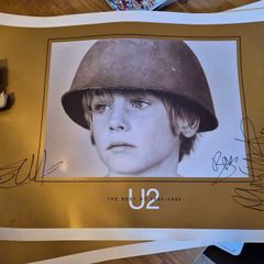U2 official unreleased Litho signed by Bono, Edge and Adam