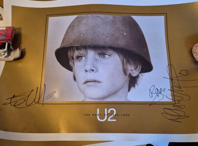 U2 official unreleased Litho signed by Bono, Edge and Adam