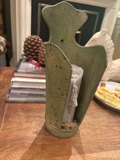 Metal verdigris wall sconce