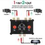 Nobsound Little Bear MC1022 Mini 2(1)-IN-1(2)-OUT RCA Stereo Audio Switcher Passive Selector Splitter Box (Black (RCA Version)) Image 3