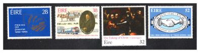 1994 Ireland Anniversaries: Golden Anniversaries of Irish Farming, "The Taking of Christ", Centenary of Irish Co-operative Organisation Society & Centenary of Irish Congress of Trade Union (ICTU) Commemorative Stamps Mint Never Hinged (MNH)