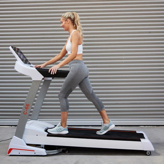 C66 Commercial SMART Treadmill with 1YR Warranty, 3HP Motor 18KM PER HOUR, WiFi Colour Touchscreen Media Player, Watch Netflix, YouTube, etc, Download Any App, Flash Sale