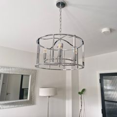 Chrome 4 Light Latern Pendant