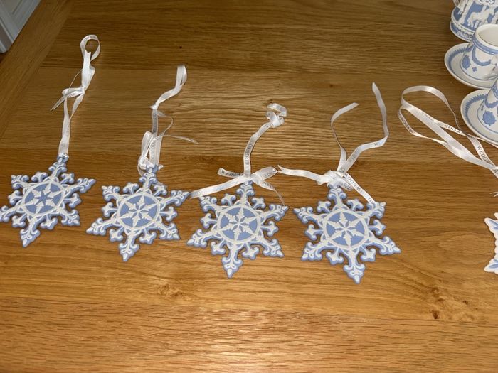 Wedgwood Christmas Tree Blue Snowflake Ornament