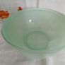 Early Pyrex, mixing bowl, measuring bowl, vintage green glass, Jadite Image 4