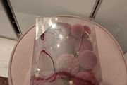 35 burgandy flock christmas baubles Brand new
