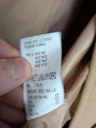 Camel Wool Blend Long Swing Coat  Size Approx UK 20 to 22