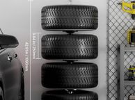 main image for ad Tire Rack for 4 Tires with Rim Tyre Stand Holder Fit up to 225mm Wide Tire
