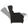 Recliner Chair Black Fabric Image 4