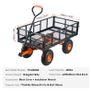Garden Dump Cart Heavy-duty Metal Yard Carts and Wagons 400 lbs Loading Image 4