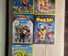 Animated Kids DVD Bundle Shrek 2 Bee Movie Shark Tale 5 Films