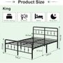 King Size Bed Frame with Victorian Headboard and Footboard Image 2