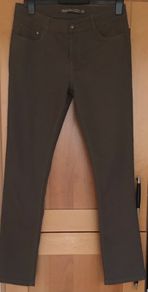 Ladies Brown Cotton Jeans