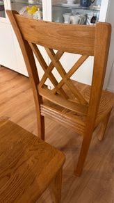 Solid Oak Dining Chairs set of 2