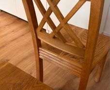 Solid Oak Dining Chairs set of 2