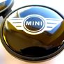 Only 2 ,caps left not full set. MINI BLACK LOGO Mini Cooper 54mm Alloy Wheel Center Caps cap Hub Cover 54 Image 5