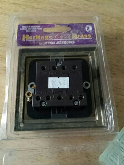 Brass Rope Edged Solid Brass  3 Gang 2 Way Triple Switches