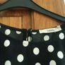 Ladies Black spotted dress Oasis NEW Size Medium Image 4