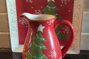 Large Christmas Platter &amp; Matching Pitcher