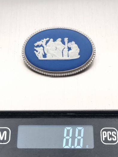 Vintage 925 Sterling Silver Wedgwood Brooch