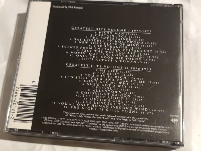 New Billy Joel Greatest Hits double Cd