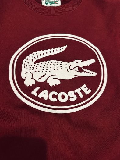 Authentic Lacoste Vintage-Style Crewneck Sweatshirt